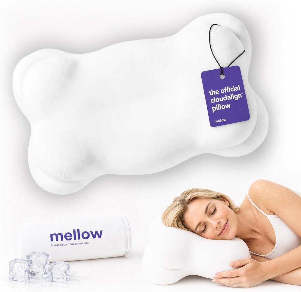 Mellow CloudAlign High Memory Foam Cervical Pillow with Cooling Cover